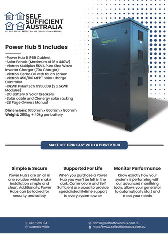 Power Hub 5 | Simple Installation | 5kVa Victron Inverter | 7kW Solar | Pylontech US5000B