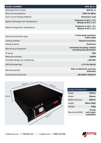 Mictronix High Power LFP Battery Module | Australian made