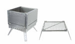 Secondary Combustion Portable Grill Firepit - With Grill & Bag