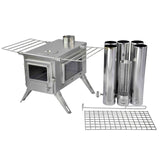 Nomad Camping stove (Double View) - Large Size / Stainless Steel