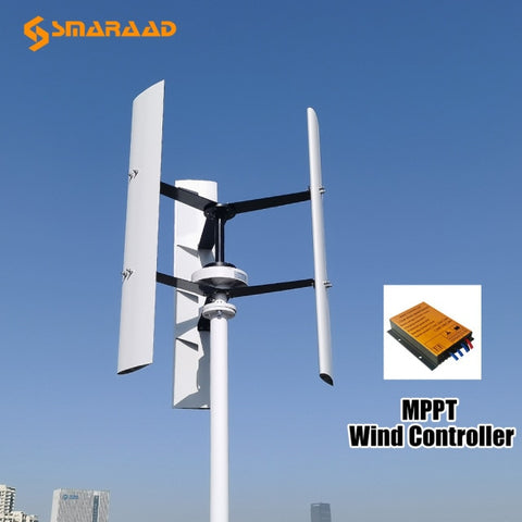 SMARAAD Vertical Axis Wind Turbine 1.0 M Blades - 400 - 600 W, 12