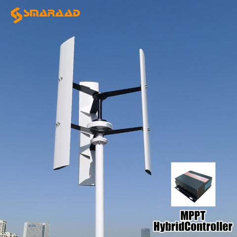 SMARAAD Vertical Axis Wind Turbine 1.0 M Blades - 400 - 600 W | 12 | 24 | 48 V
