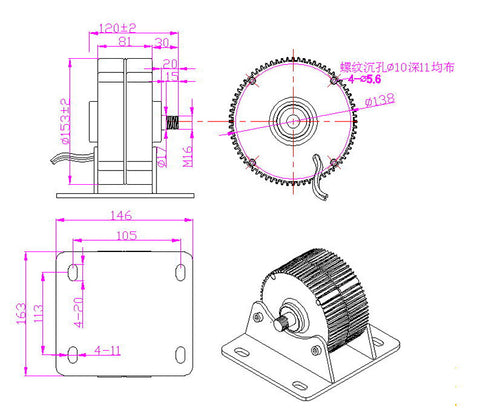 Generator, Generator met Permanente Magneet, Elektrische Dynamo Driefasige AC AVAN-400w Industriële Benodigdheden, Wit Generator, Generator met Permanente Magneet, Elektrische Dynamo Driefasige AC AVAN-400w Industriële Benodigdheden, Wit