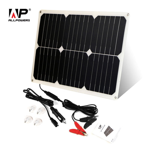 Allpowers Solar Car Battery Charger | 12V | 18W