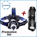 Pocketman Headlamp & LED Waterproof Flashlight - 3800 LM /2000 LM