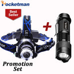 Pocketman Headlamp & LED Waterproof Flashlight - 3800 LM /2000 LM