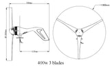 R & X Wind Turbine kit - 400 W / 12 & 24 V