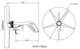 R & X Wind Turbine kit - 400 W / 12 & 24 V