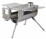 Woodlander Camping stove (Double View) - Large Size / Stainless Steel