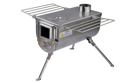 Woodlander Camping stove - Large Size / Stainless Steel